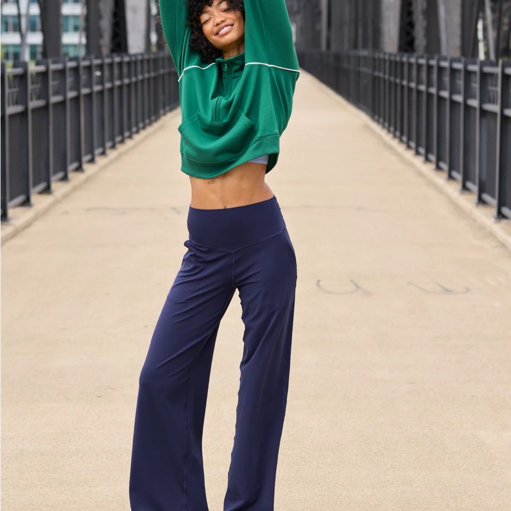 Aerie Navy Wide-Leg Leggings